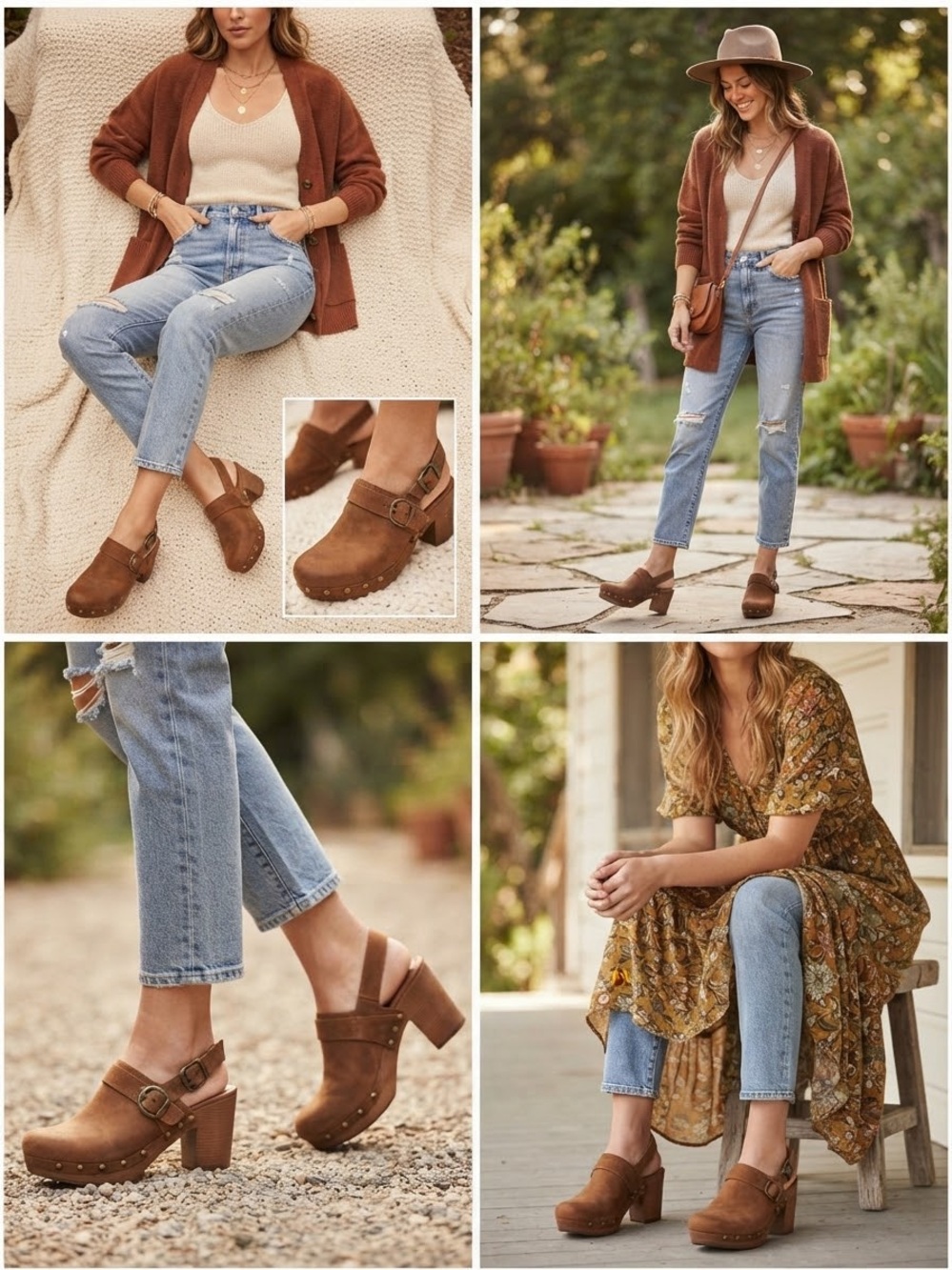 🤎 Frye and Co. Brown Slingback Clog Heels 🤎